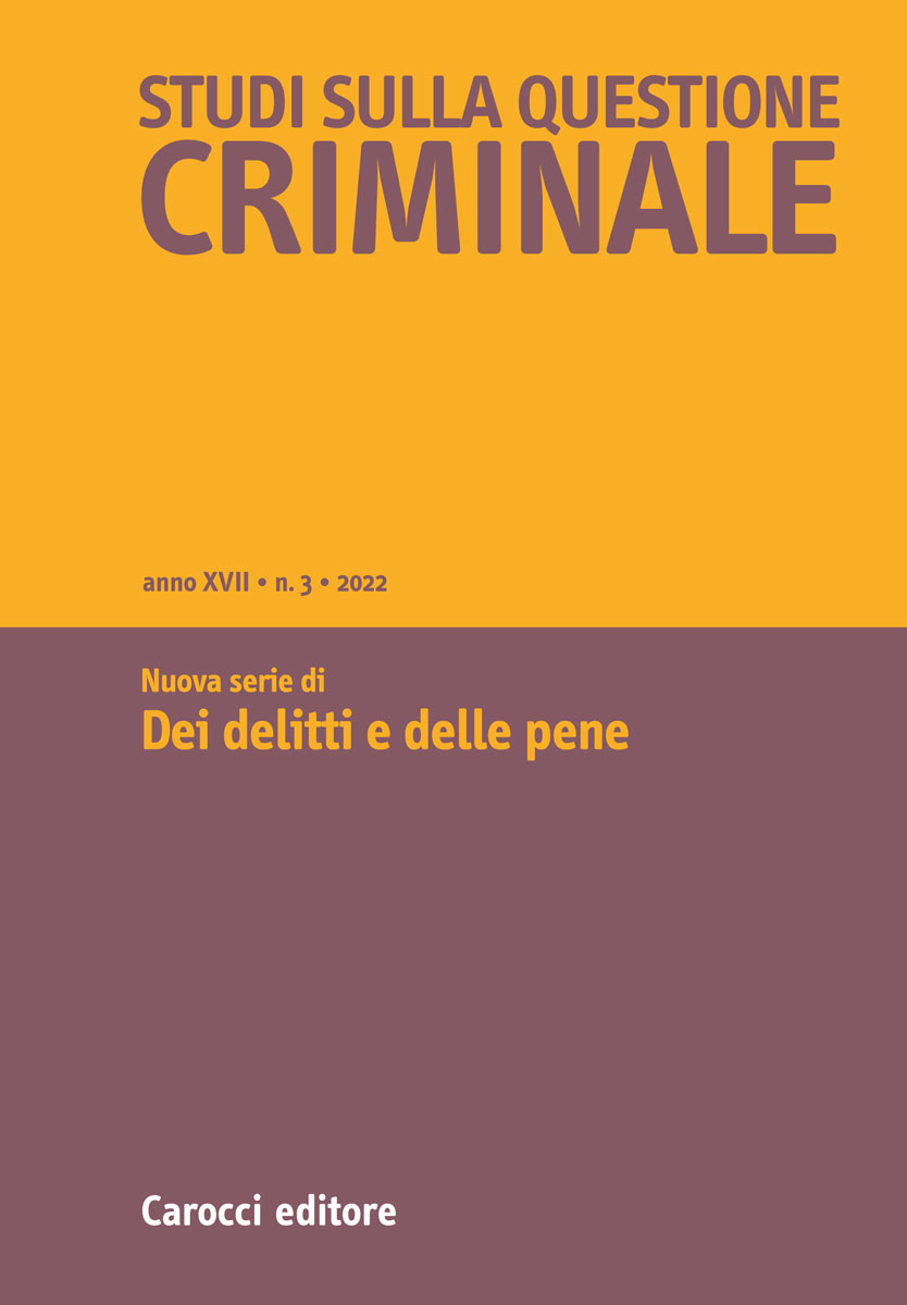 Studi sulla questione criminale|| Nuova serie. Dei delitti e delle pene|