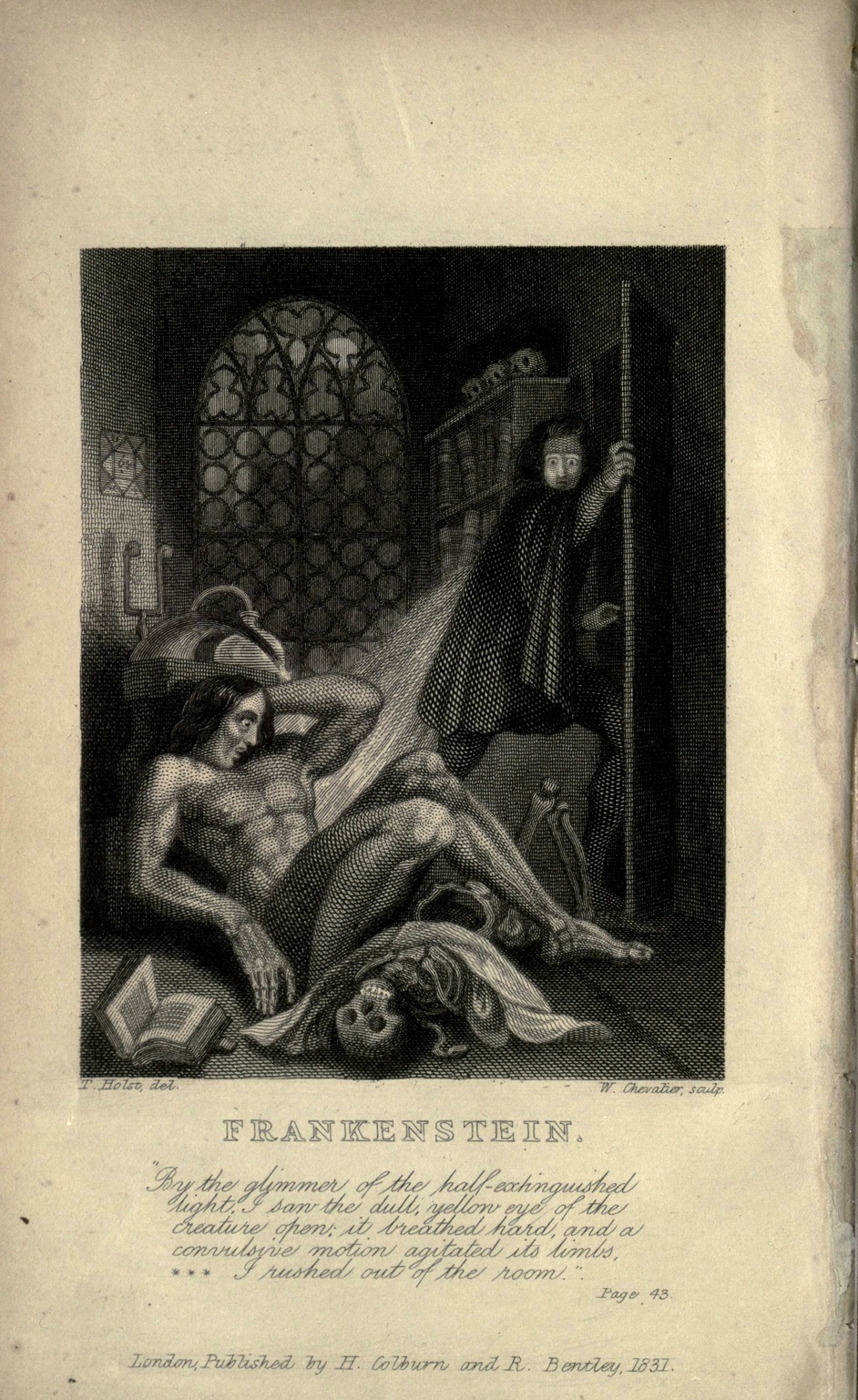 L’immagine della Creatura viene pubblicata per la prima volta all’interno del romanzo nell’edizione del 1831